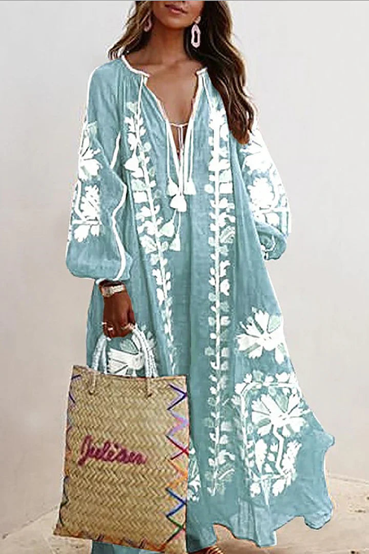 LP | Boho long dress with floral print