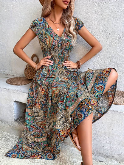 LP | Long dress with paisley pattern