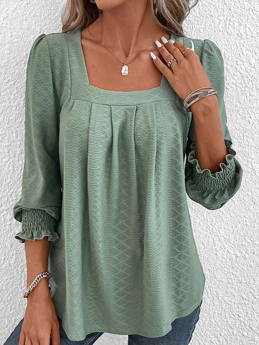 Sabrine blouse | Cotton blouse with square neckline