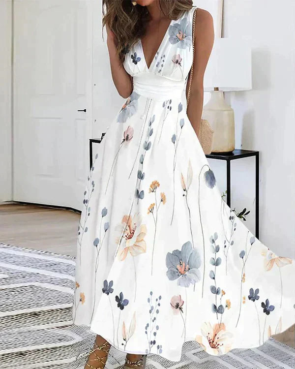 Mc | Elegant white floral dress