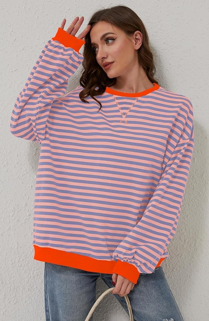Helena | Chic and Comfortable Women's Striped Sweater