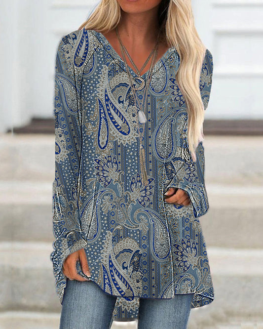 LP | V-neck long-sleeved shirt