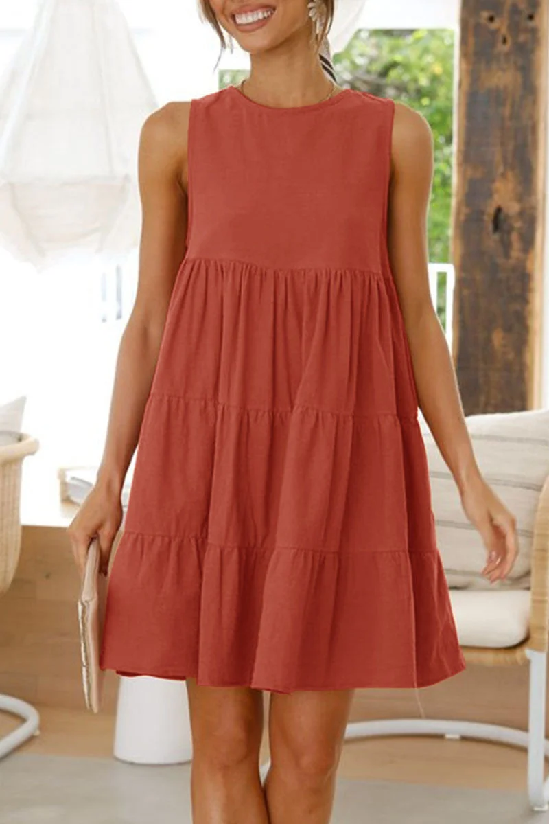 Mc | Princess dresses with round neckline and casual, trendy patches