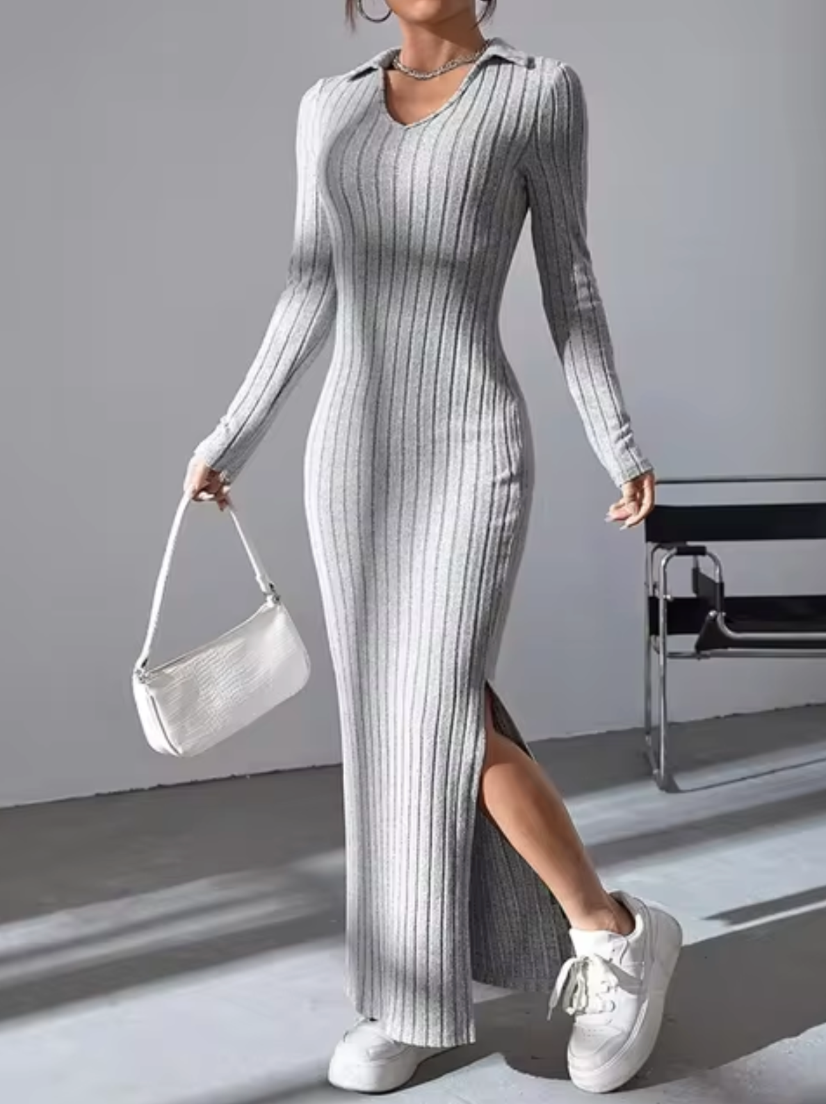 LP | Casual, long knit dress
