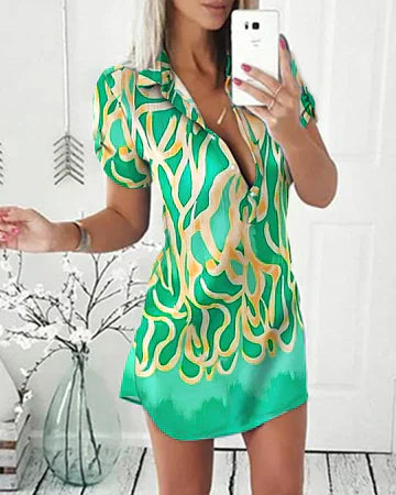 Mc | Elegant mini dress with print
