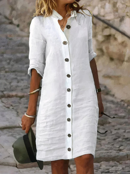 LD | Casual summer linen midi dress