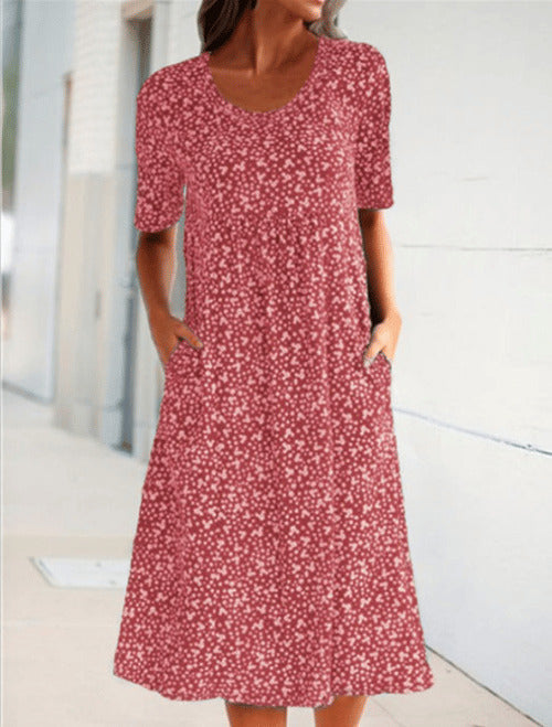 LP | Alexandra - casual floral dress for women with U-neckline