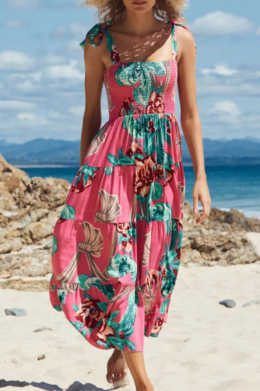 Printed dresses with thin straps and trendy bohemian prints