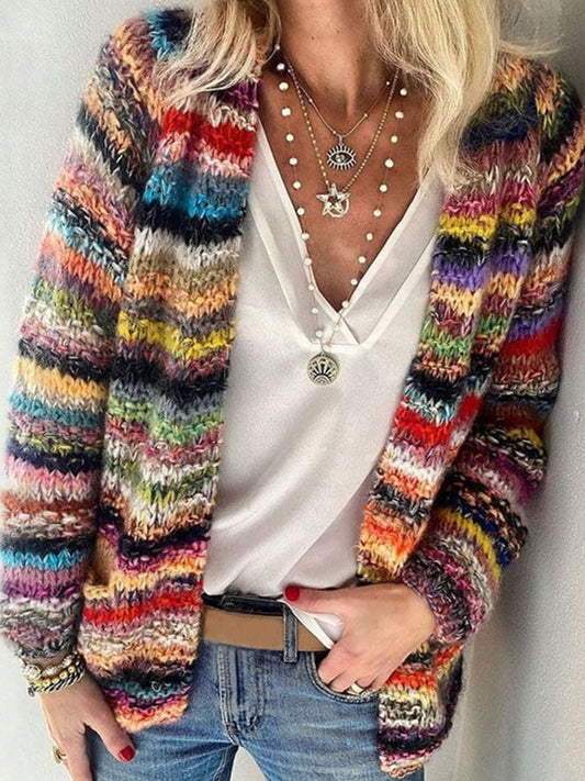 Lola | Women's Multicolor Knitted Cardigan Chic and Comfortable