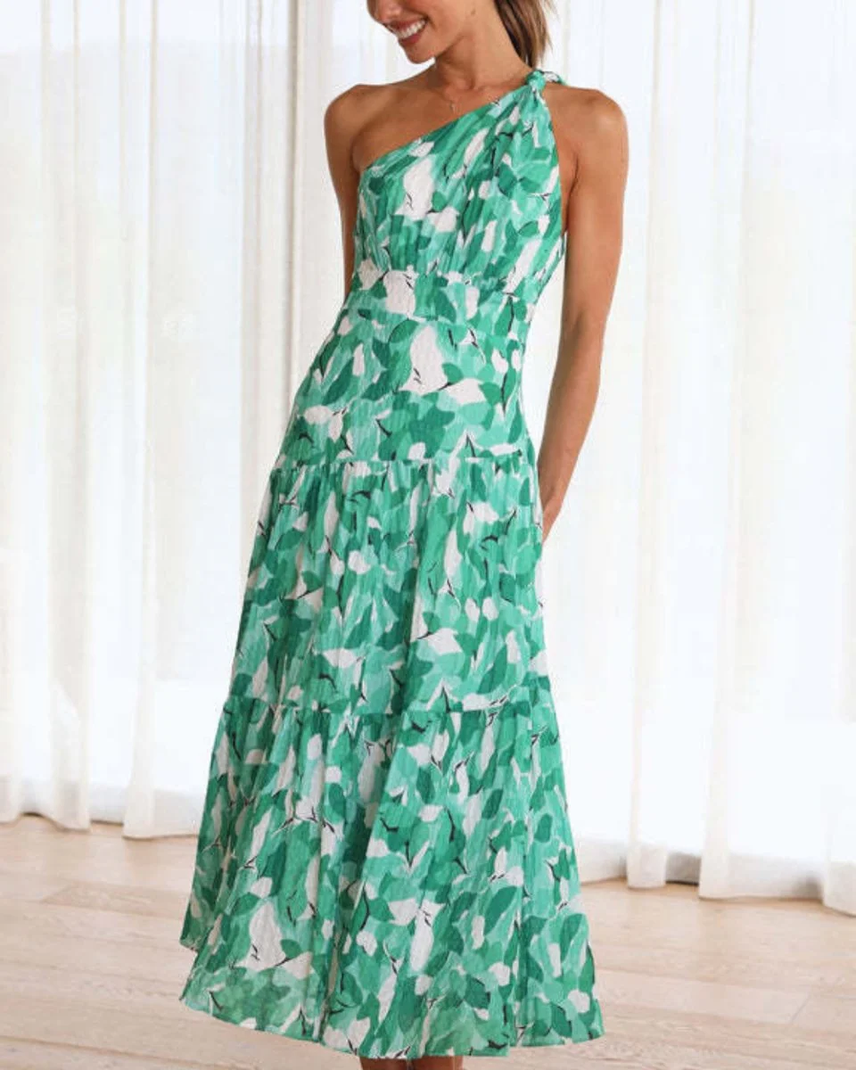 LP | Sleeveless long dress with dropped shoulders