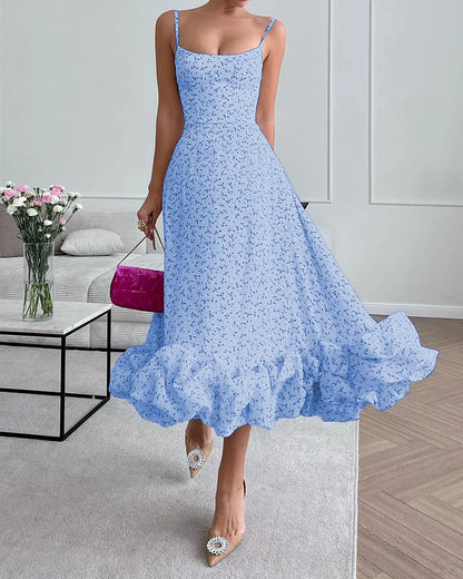 Stylish printed strapless dress with print