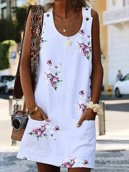 summer dress with buttons.