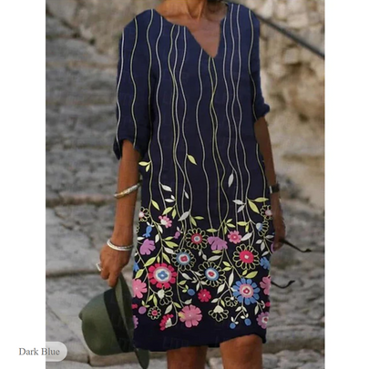 LP | V-neck dress with fun print