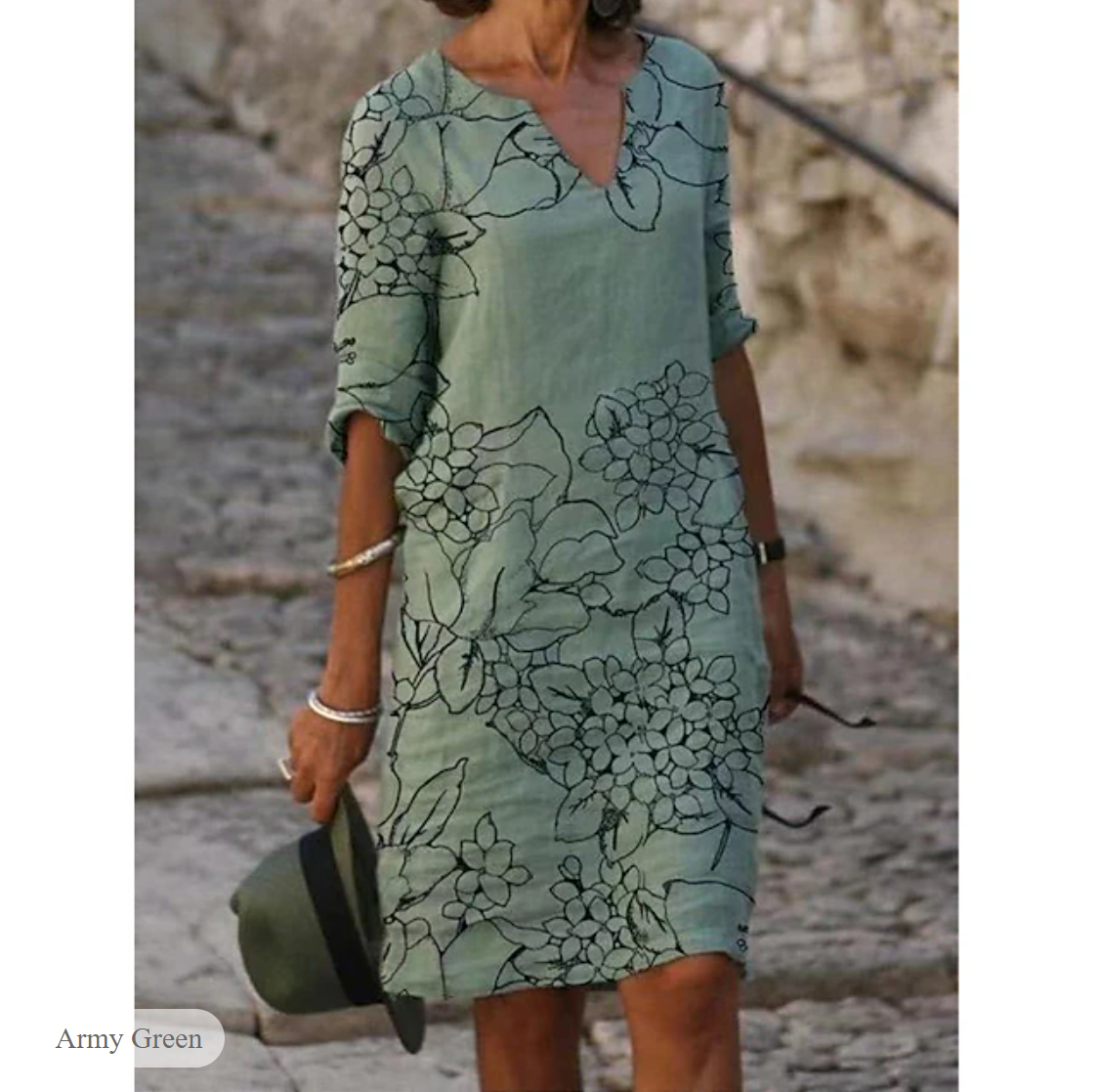 LP | V-neck dress with fun print