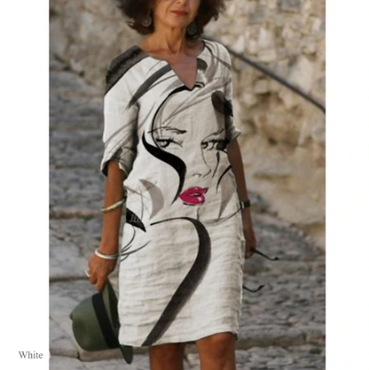 LP | V-neck dress with fun print