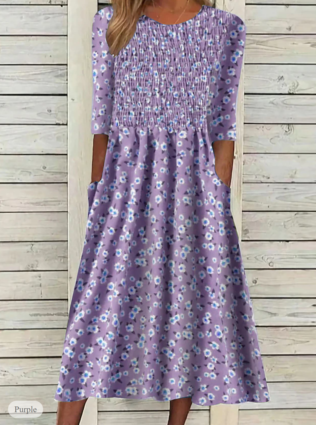 LP | Casual spring dress with floral print