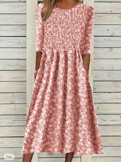 LP | Casual spring dress with floral print