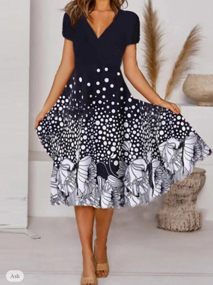 LP | Linen dress with floral print