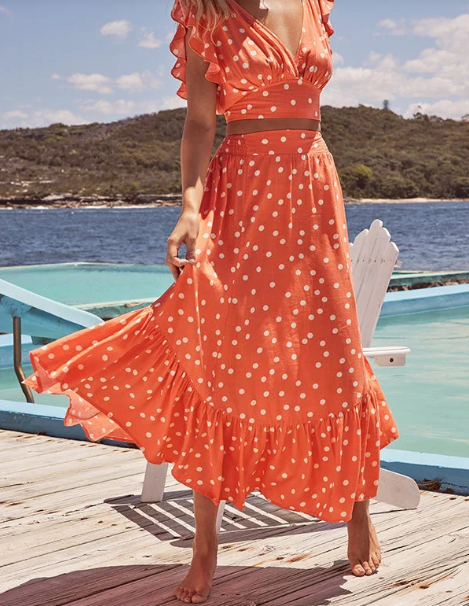 LD Poka dress with polka dot print from "Day on The Beach".