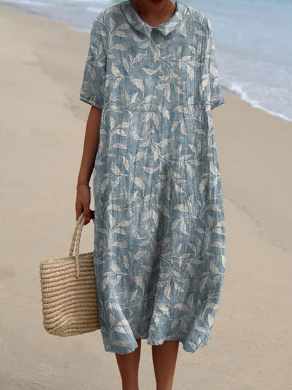 LP | Retro beach dress with summer print