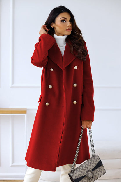 Clara | Chic and Comfortable Women's Double-Breasted Wool Coat