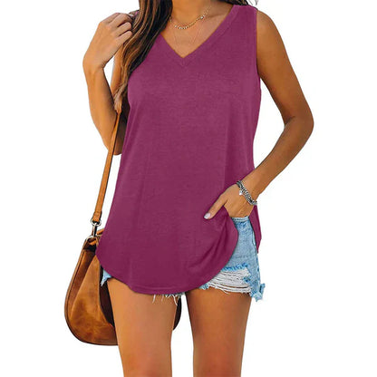 Nana - V-neck tank top in jersey
