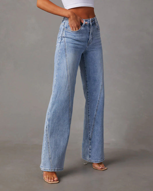 Women's striped jeans