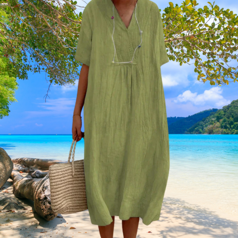 Ladies midi dress with sophisticated styling for special occasions