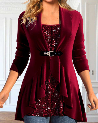 Tina | Top con patchwork e volant