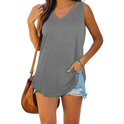 Nana - V-neck tank top in jersey