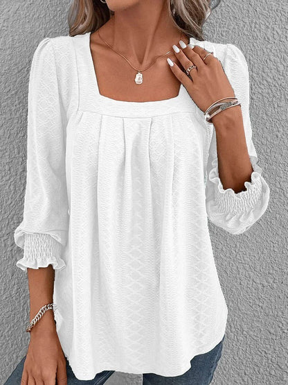 Sabrine blouse | Cotton blouse with square neckline