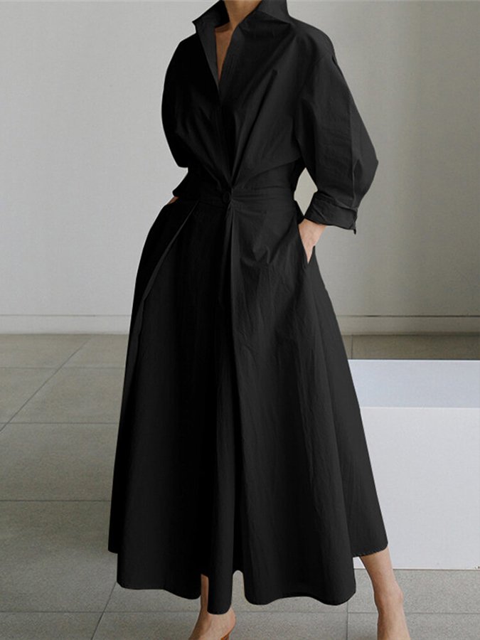 LD | Elegant maxi dress with sophisticated draping