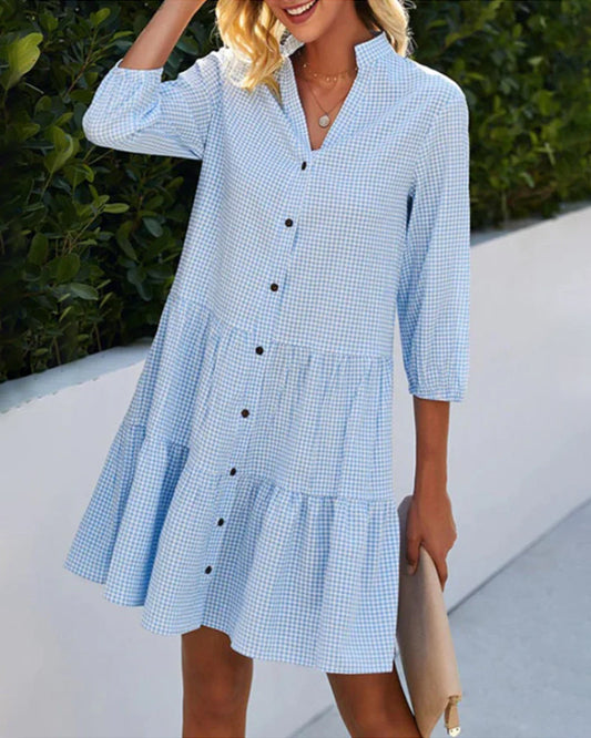LD Maria summer dress with plaid