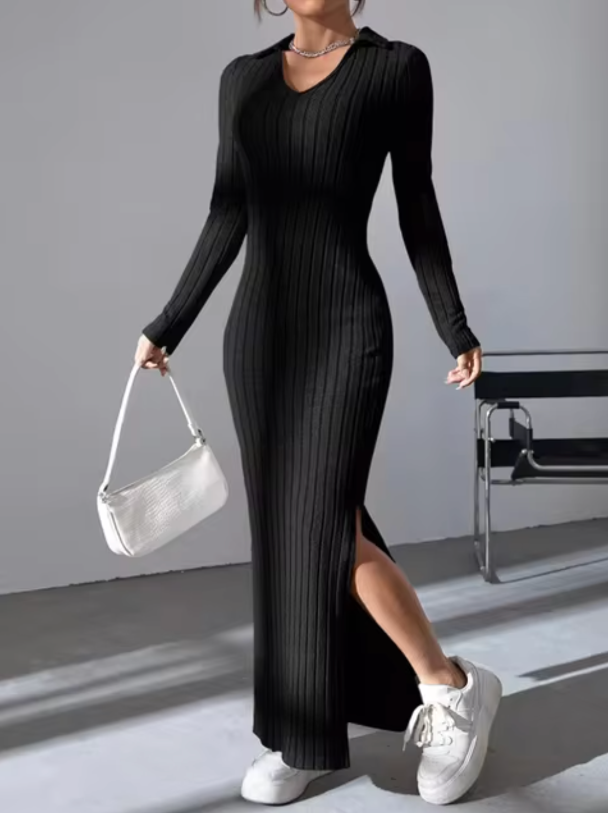 LP | Casual, long knit dress