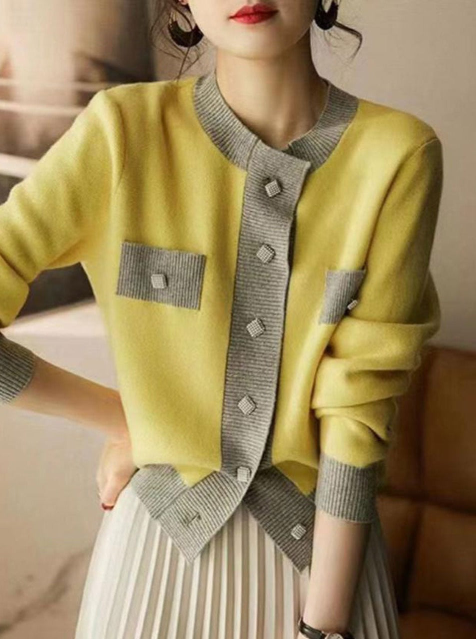 Verline Cardigan | Retro patchwork cardigan