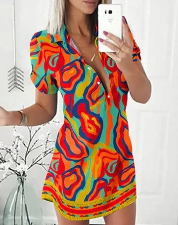 Mc | Elegant mini dress with print