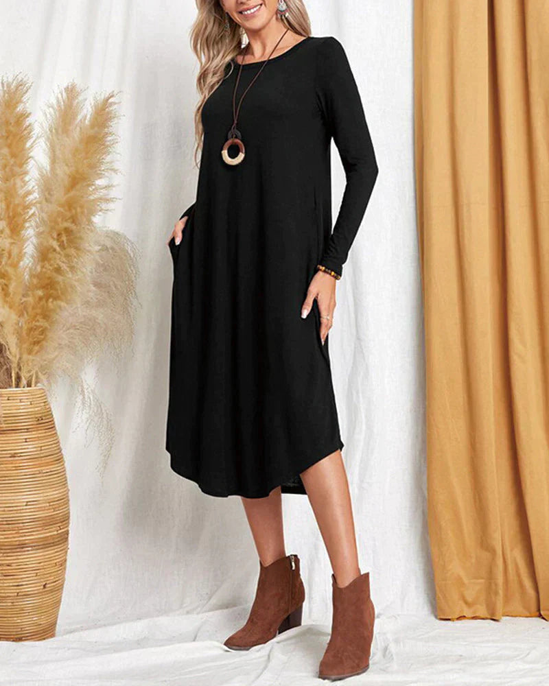 Mc | fitted dress with long sleeves