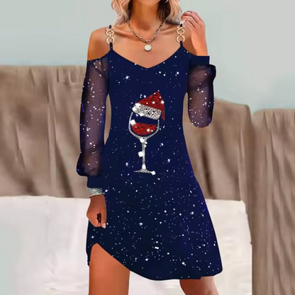 LP | Elegant dress with mesh sleeves