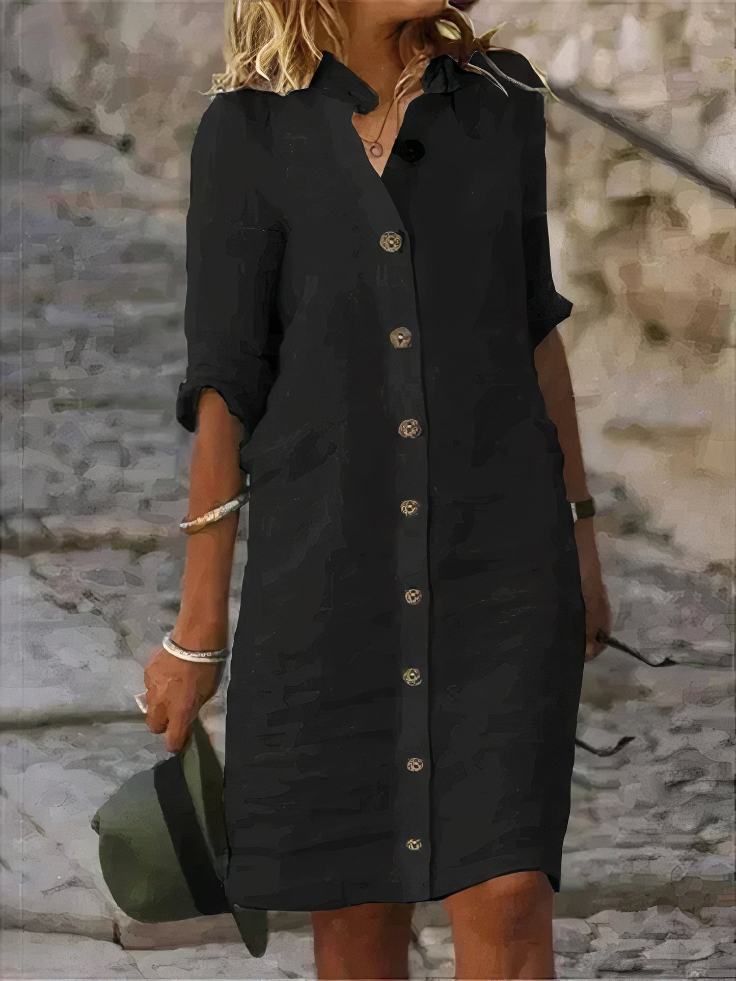 LD | Casual summer linen midi dress