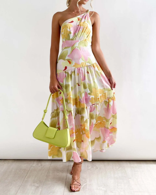 LP | Sleeveless long dress with dropped shoulders