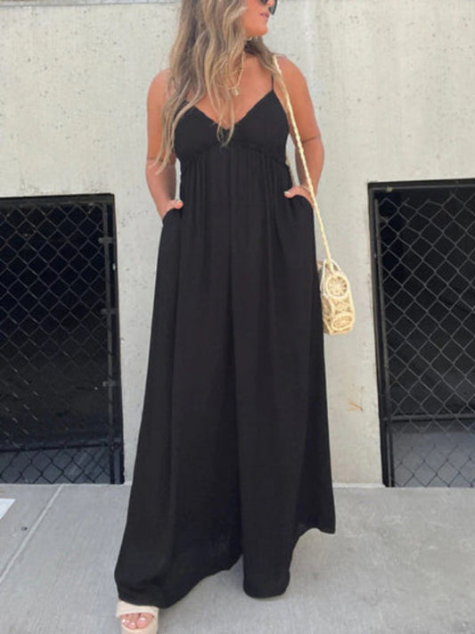 Comfortable long dress with thin straps for everyday wear