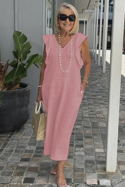 casual dress of cotton and linen