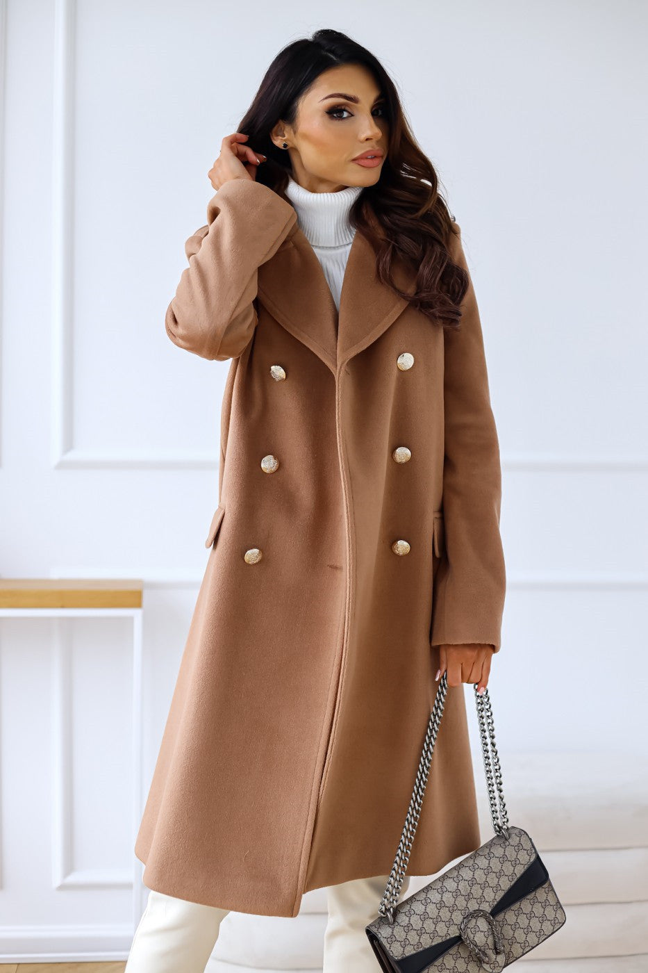 Clara | Chic and Comfortable Women's Double-Breasted Wool Coat
