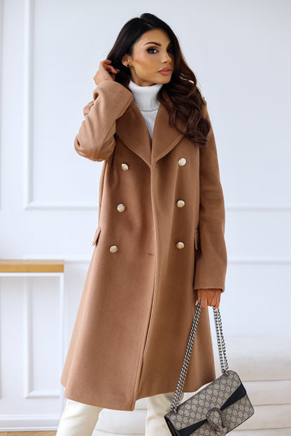 Clara | Chic and Comfortable Women's Double-Breasted Wool Coat