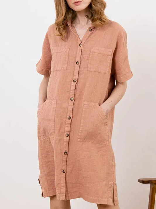 Short-sleeved half-length dress