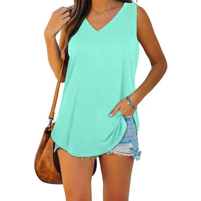 Nana - V-neck tank top in jersey