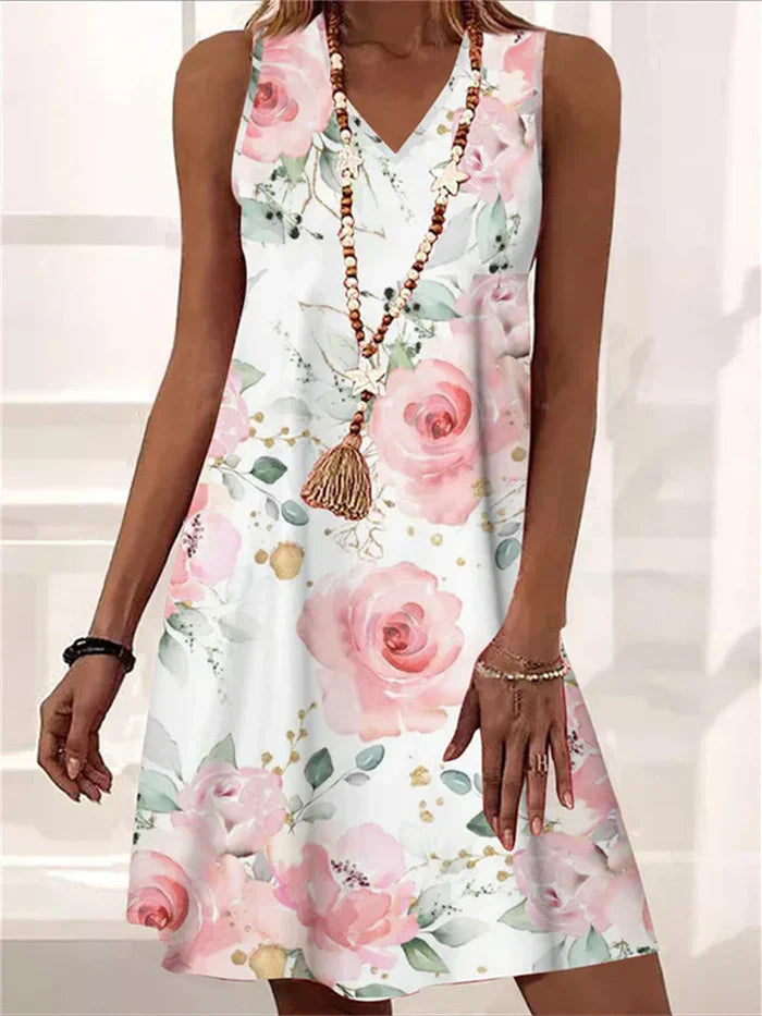 LP | Classic floral v-neck dress