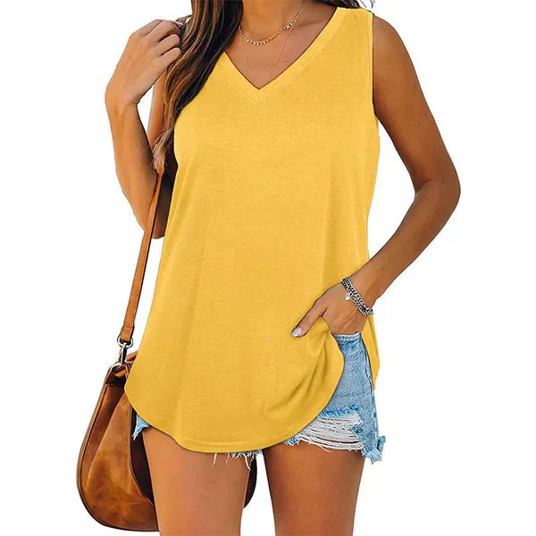 Nana - V-neck tank top in jersey