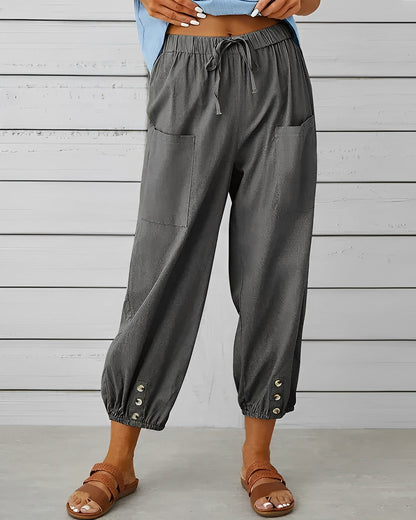 MAYA - High-waisted wide-leg pants