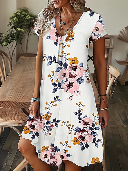 LP | Summer dress with feather pattern